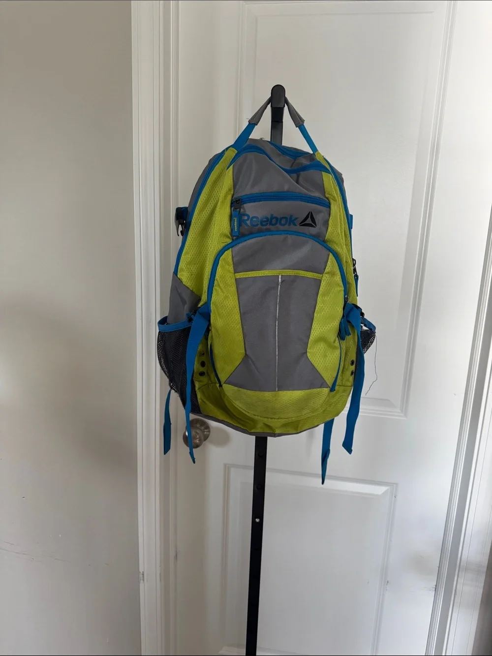 Reebok Men’s Gray, Lime Green & Blue Backpack